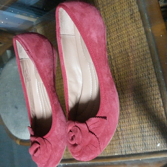 Hotter Suede Tango Red Periwinkle Periw Size 6.5 - Picture 2 of 4